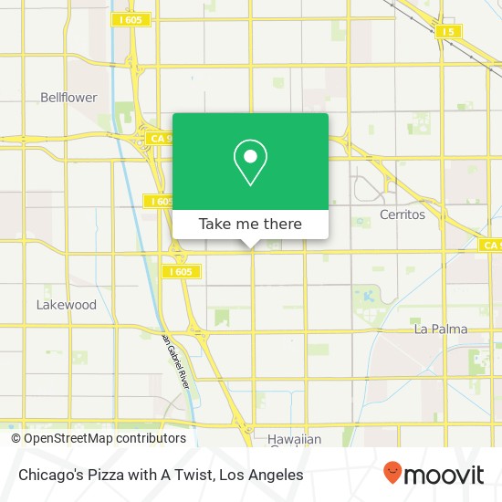 Chicago's Pizza with A Twist map