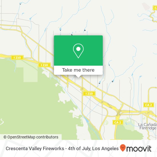 Mapa de Crescenta Valley Fireworks - 4th of July