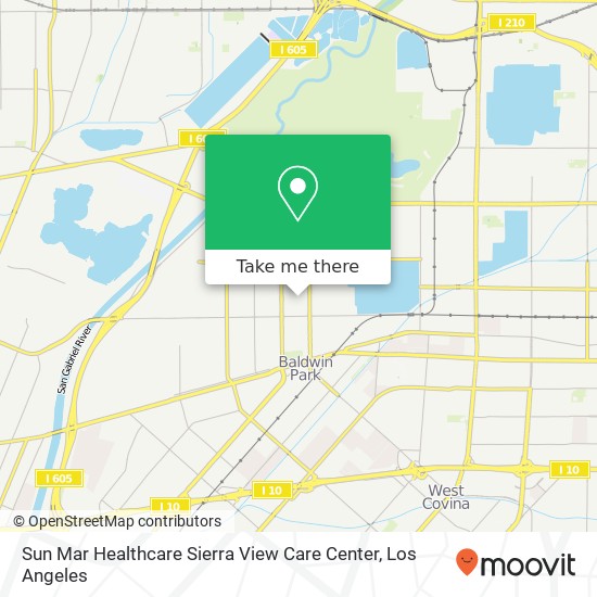 Sun Mar Healthcare Sierra View Care Center map