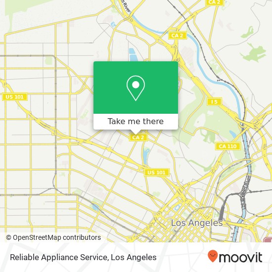 Reliable Appliance Service map