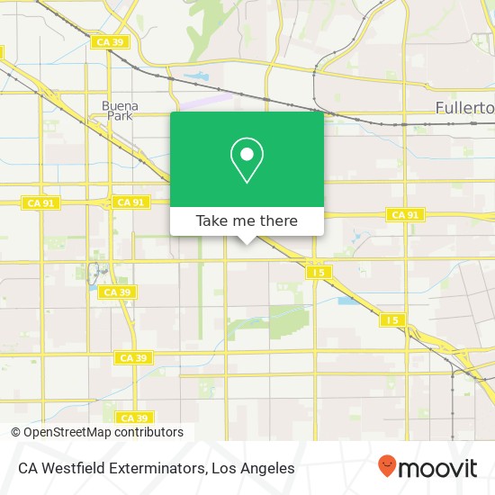CA Westfield Exterminators map