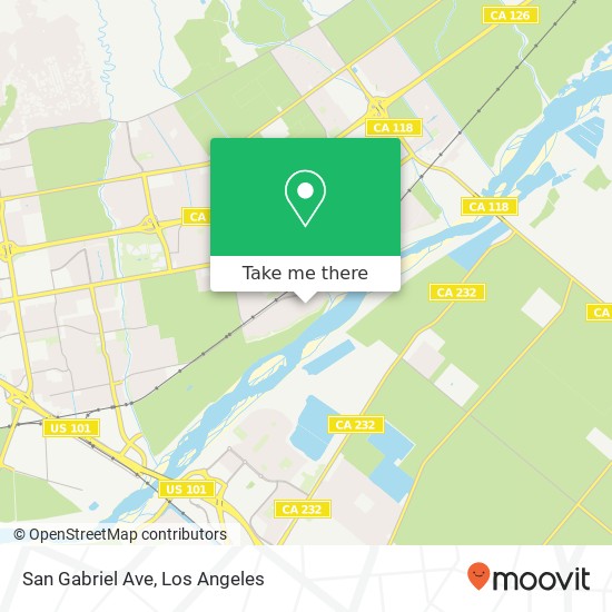 San Gabriel Ave map