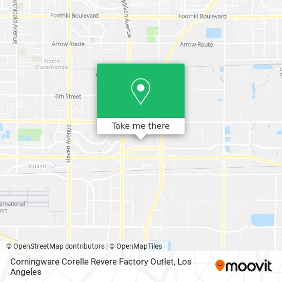 Mapa de Corningware Corelle Revere Factory Outlet