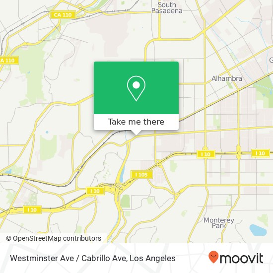 Mapa de Westminster Ave / Cabrillo Ave