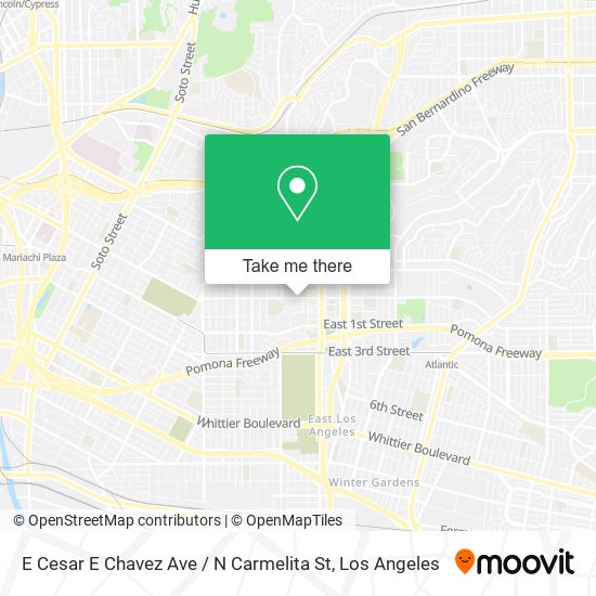 Mapa de E Cesar E Chavez Ave / N Carmelita St