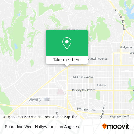 Mapa de Sparadise West Hollywood