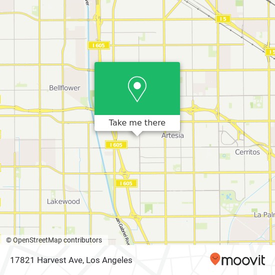 17821 Harvest Ave map