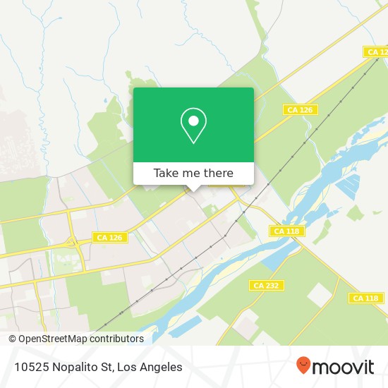 Mapa de 10525 Nopalito St