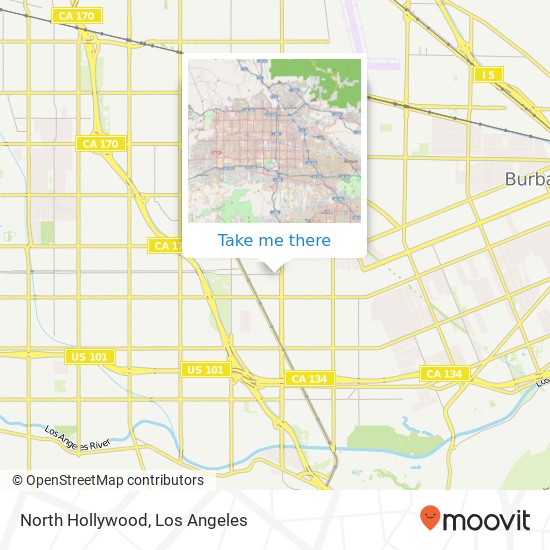 Mapa de North Hollywood