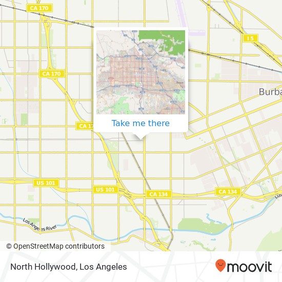 North Hollywood map