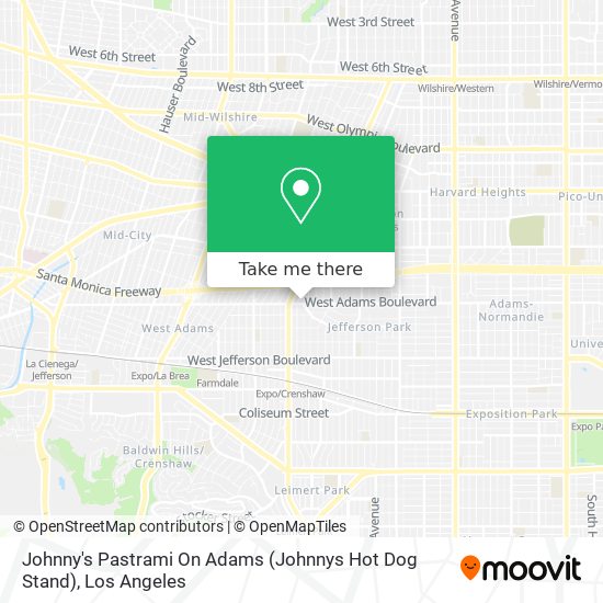 Johnny's Pastrami On Adams (Johnnys Hot Dog Stand) map