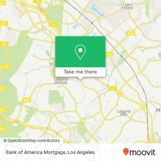 Mapa de Bank of America Mortgage