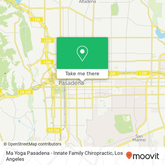 Ma Yoga Pasadena - Innate Family Chiropractic map