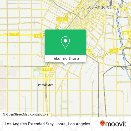 Mapa de Los Angeles Extended Stay Hostel