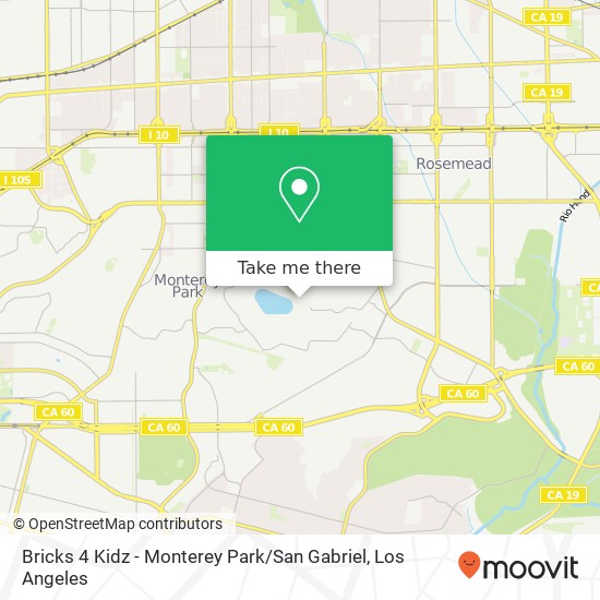 Mapa de Bricks 4 Kidz - Monterey Park / San Gabriel