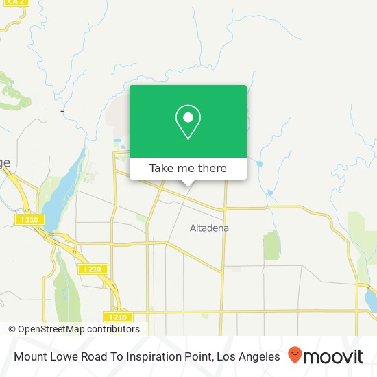 Mapa de Mount Lowe Road To Inspiration Point