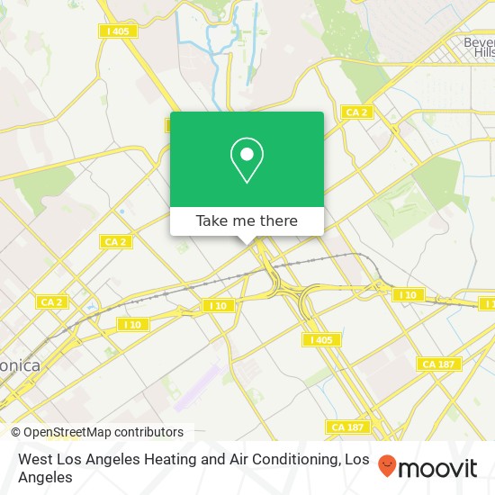 West Los Angeles Heating and Air Conditioning map