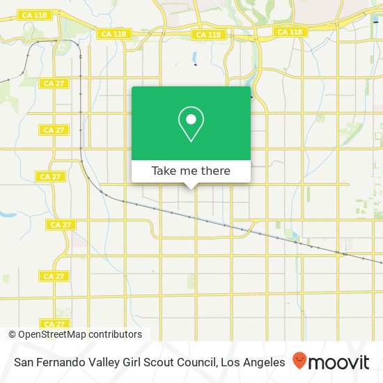 San Fernando Valley Girl Scout Council map