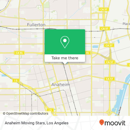 Mapa de Anaheim Moving Stars