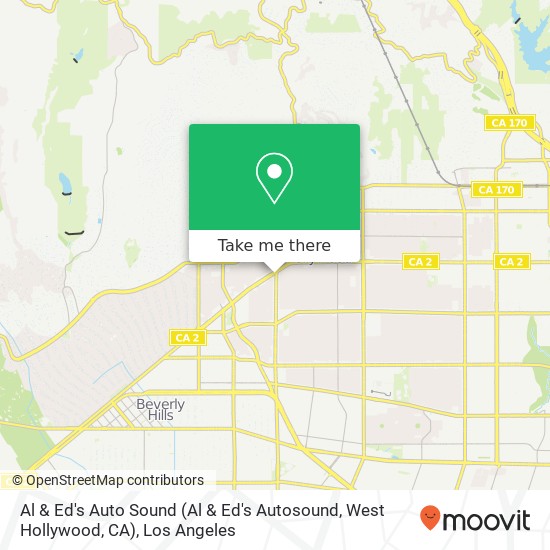 Mapa de Al & Ed's Auto Sound (Al & Ed's Autosound, West Hollywood, CA)