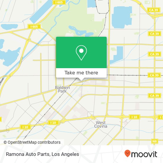 Ramona Auto Parts map