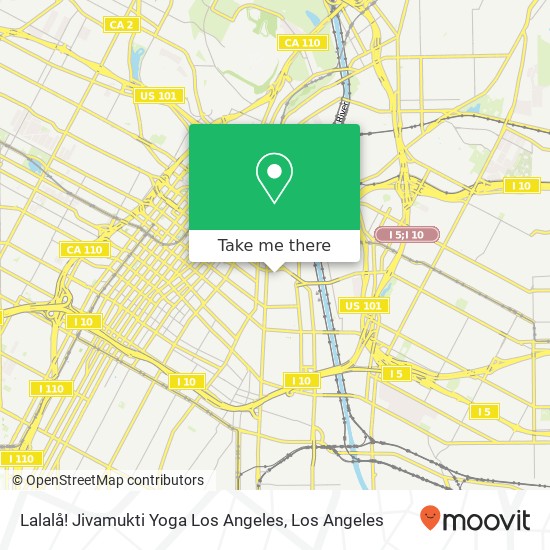 Mapa de Lalalå! Jivamukti Yoga Los Angeles