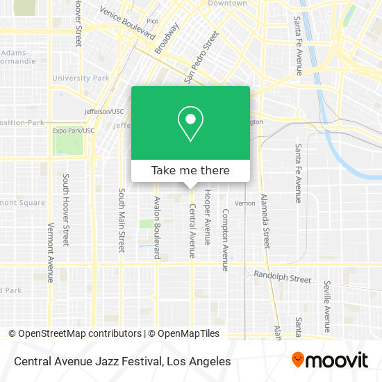 Central Avenue Jazz Festival map