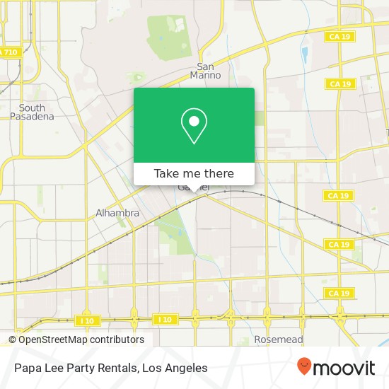 Papa Lee Party Rentals map