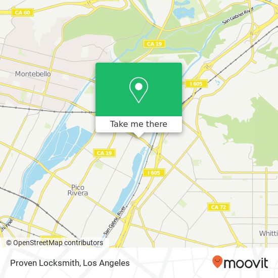 Mapa de Proven Locksmith