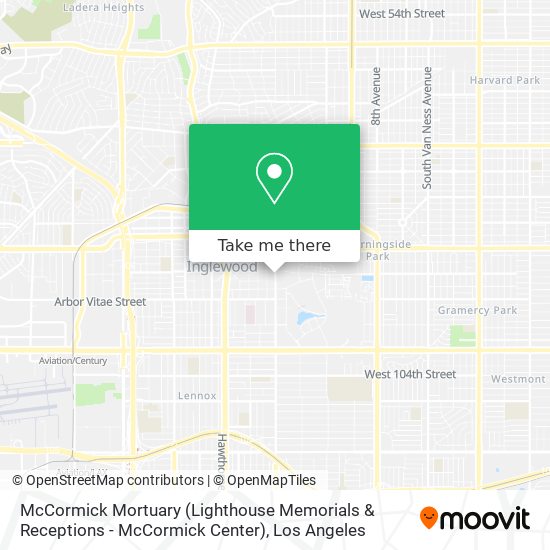 Mapa de McCormick Mortuary (Lighthouse Memorials & Receptions - McCormick Center)
