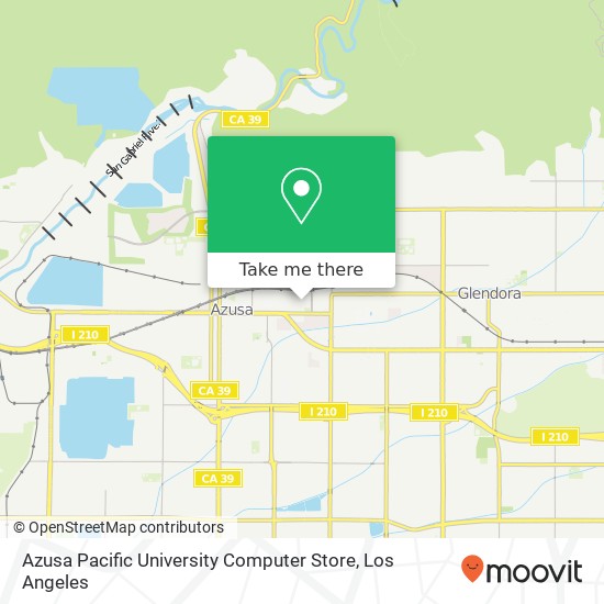 Mapa de Azusa Pacific University Computer Store