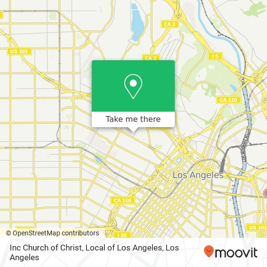 Inc Church of Christ, Local of Los Angeles map