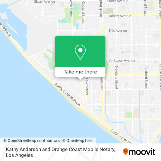 Mapa de Kathy Anderson and Orange Coast Mobile Notary