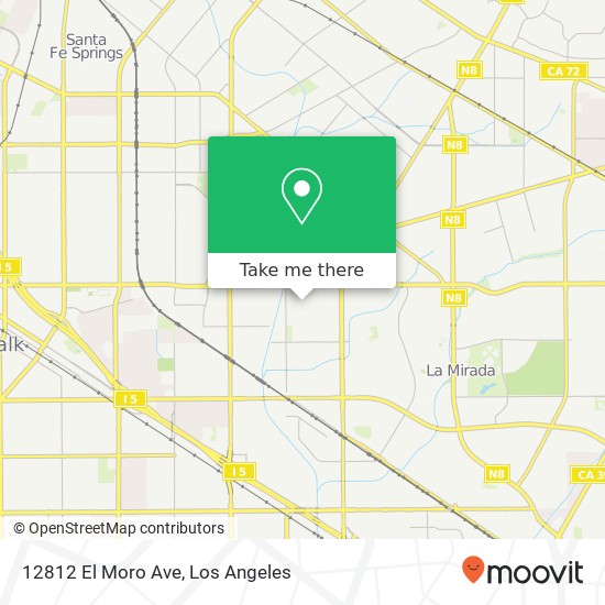 12812 El Moro Ave map