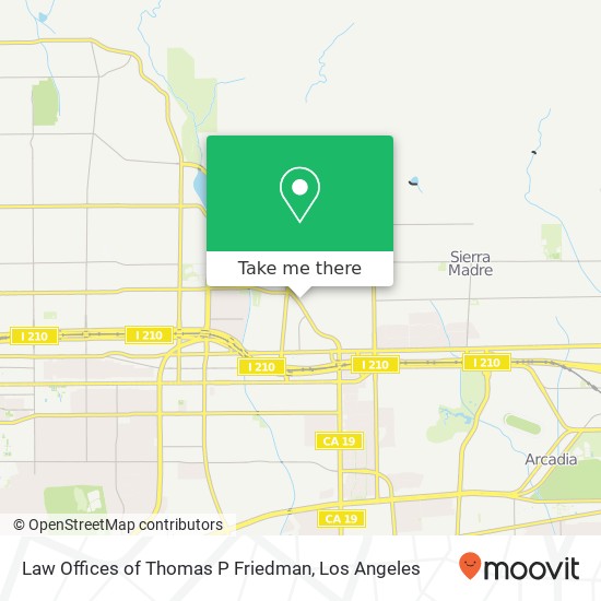 Law Offices of Thomas P Friedman map