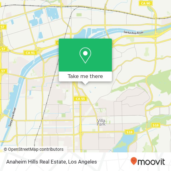 Mapa de Anaheim Hills Real Estate