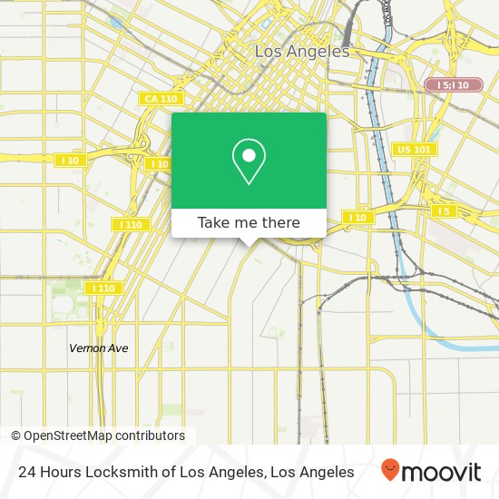 Mapa de 24 Hours Locksmith of Los Angeles