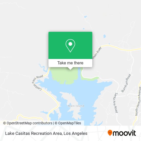 Lake Casitas Recreation Area map