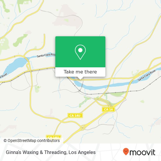 Ginna's Waxing & Threading map