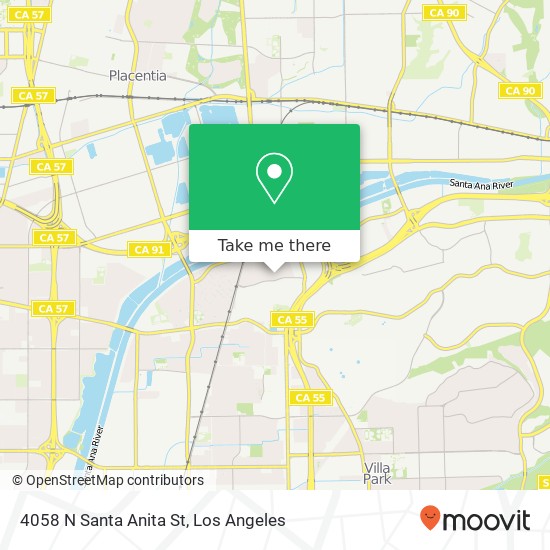 Mapa de 4058 N Santa Anita St