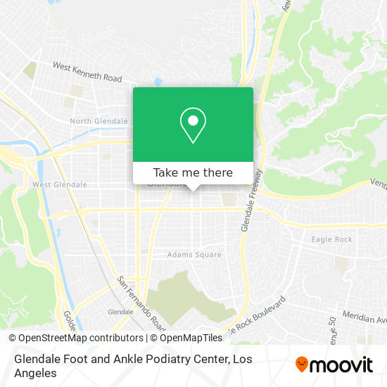Mapa de Glendale Foot and Ankle Podiatry Center