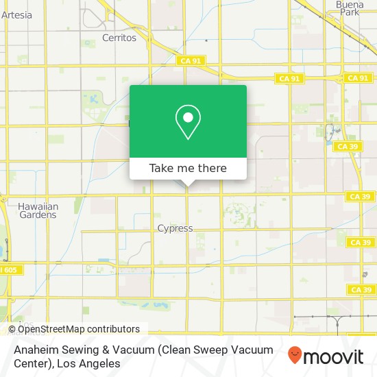 Anaheim Sewing & Vacuum (Clean Sweep Vacuum Center) map