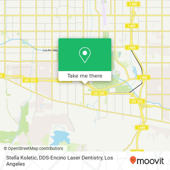 Mapa de Stella Koletic, DDS-Encino Laser Dentistry