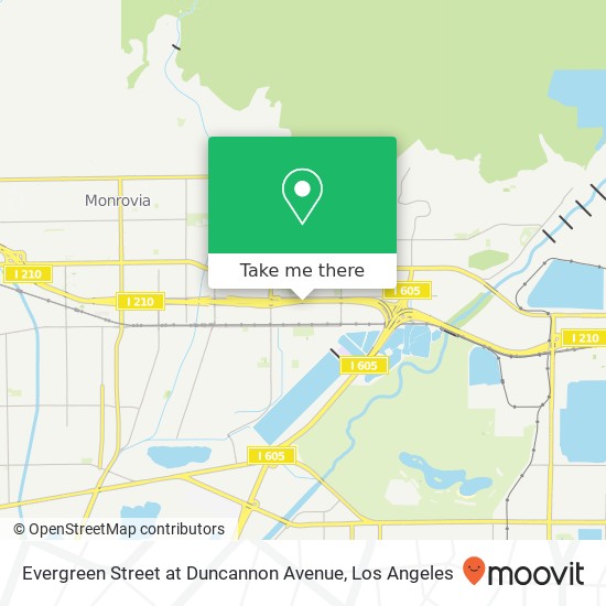 Evergreen Street at Duncannon Avenue map