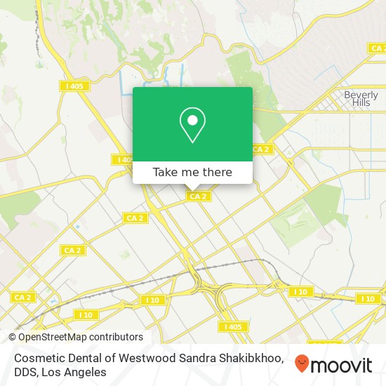 Cosmetic Dental of Westwood Sandra Shakibkhoo, DDS map