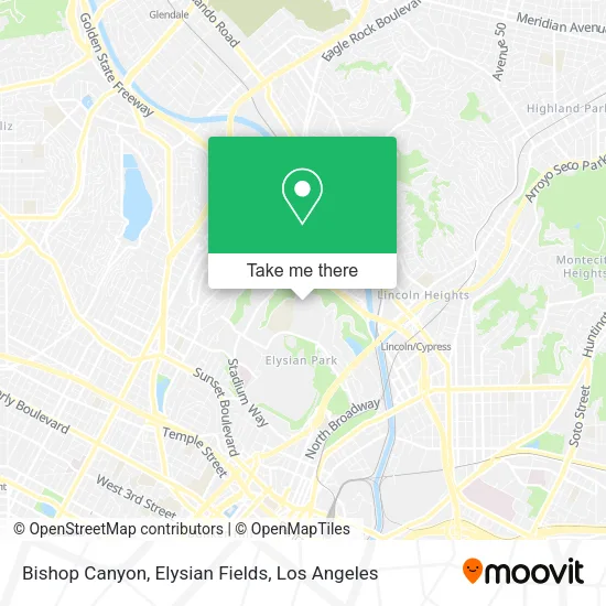 Bishop Canyon, Elysian Fields map
