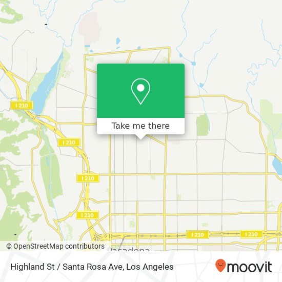 Highland St / Santa Rosa Ave map