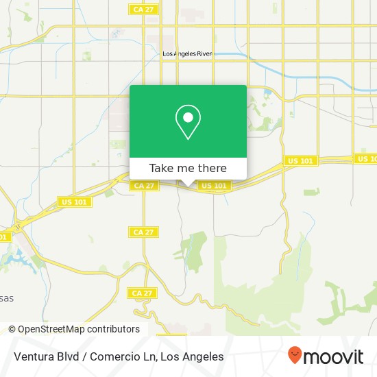 Mapa de Ventura Blvd / Comercio Ln
