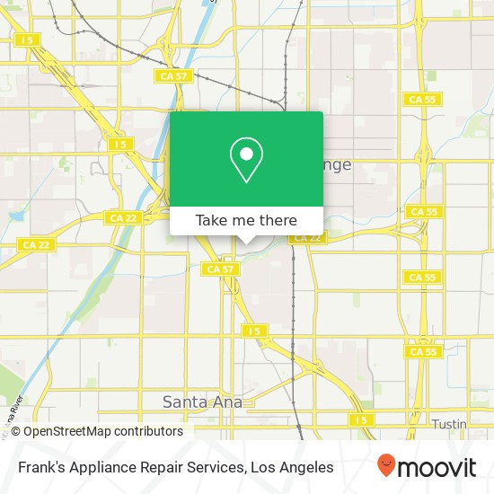 Frank's Appliance Repair Services map