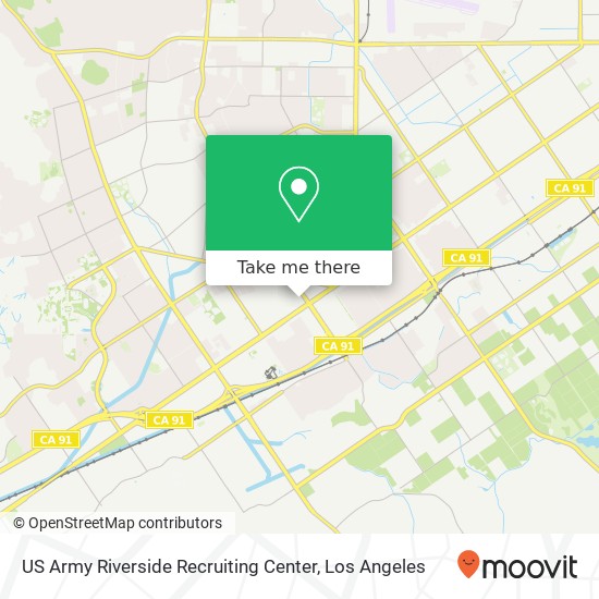 US Army Riverside Recruiting Center map